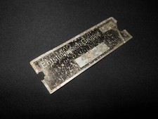 WW2 German Wehrmacht Entstört Nach Gruppe - RADIO INFO PLATE - KUBELWAGEN - NICE