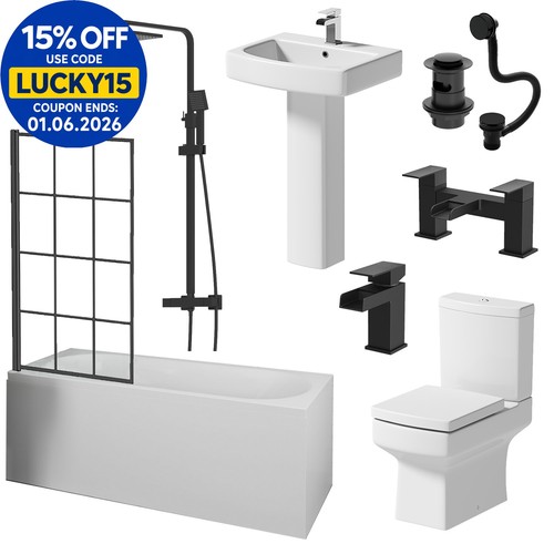 Complete bathroom suite black - complete,