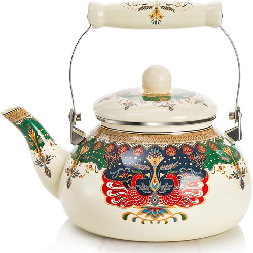 Quart enamel tea kettle - 2.6,