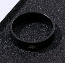 Spiderman Ring Black Stainless Steel 6mm Size Q Gothic Fashion Jewellery NEW