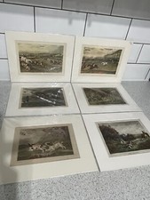 6 MOUNTED COLOUR PRINTS OF