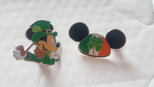 Mickey Mouse - Mickey Mouse Icon Hat Irish Shamrock -  Disney Fantasy Pin
