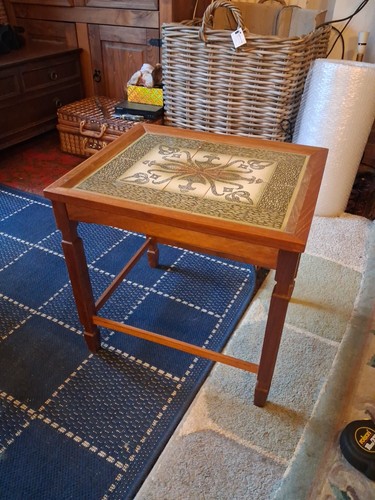 Vintage tile topped - topped, teak