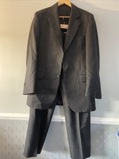 Aquascutum Wool Suit Grey Pinstripe 40L Jacket & Trousers
