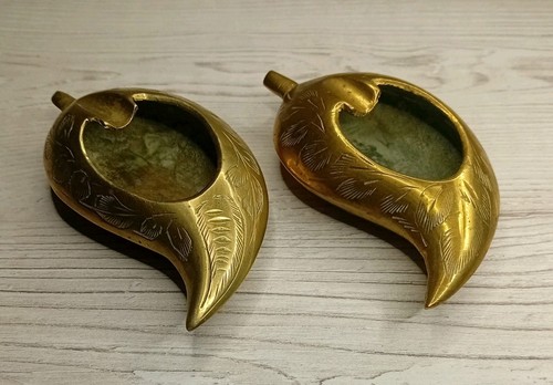 Pair vintage indian brass - of,