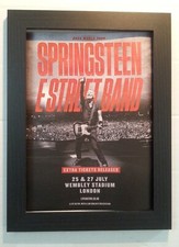 BRUCE SPRINGSTEEN*Wembley Stadium*2024*ORIGINAL*A4*ADVERT*FRAMED*FAST WORLD SHIP
