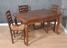 Oak French Parquetry Draw Leaf Table