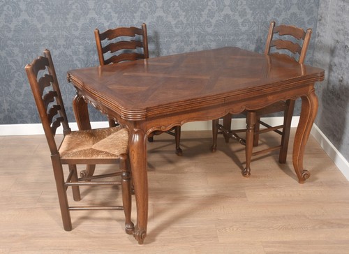 Oak french parquetry draw - french,