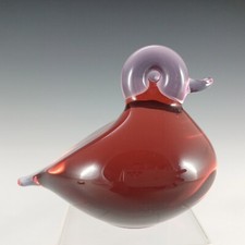 MARKED Wedgwood Pink / Lilac Glass Duckling RSW425