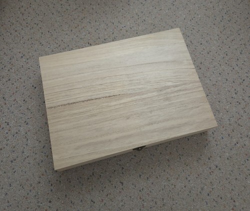 Wooden box with hinged lid - box,