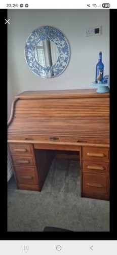Roll top oak antique solid - roll,