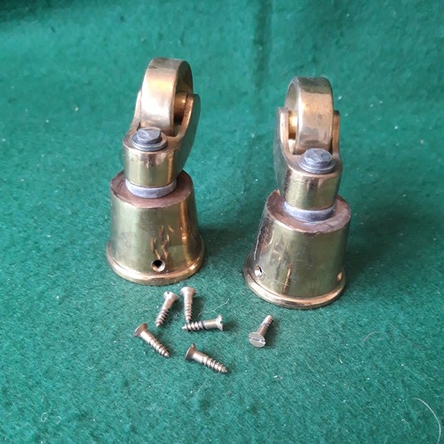 Pair brass vintage wheel - vintage,