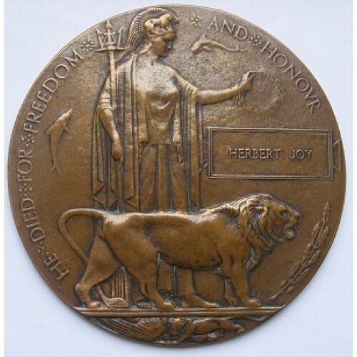 Ww1 death penny plaque - plaque, herbert