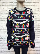 Cedar Wood State "Merry Christmas" Blue Retro Jumper, size L