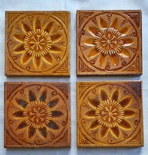 Four Antique encaustic Tiles