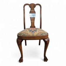 Carved walnut side chair by Beresford & Hicks Quality antique style Queen Anne
