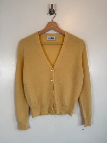 Brora cardigan size yellow - brora,