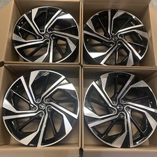Genuine Set Nissan Qashqai 20" Alloy Wheels Diamond Cut and Gloss Black 6UA6A