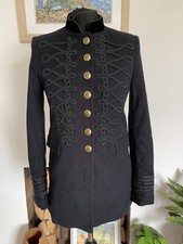 Zara Black Velvet Military