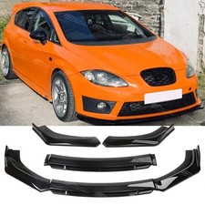 For Seat Leon ST MK2 MK3 Gloss Black Front Bumper Spoiler Lip Splitter Body Kit