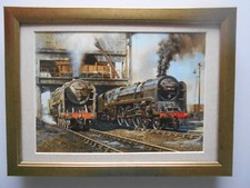 Philip Hawkins Steam Train print 'The Duke (Gloucester) and The Clan' FRAMED