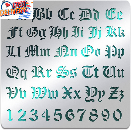 Matte metal letters stencils - matte,