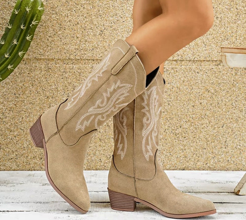 Women beige faux suede - beige,