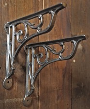 Pair Pewter 8" ANTIQUE CAST