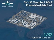 Infinity Models 3203-1 1:32 de Havilland DH-100 Vampire Mk.3 Photo-Etched Detail