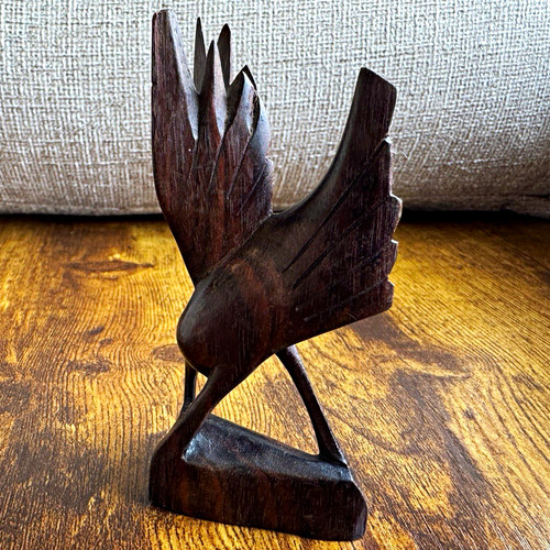 Hand carved wooden bird - carved,