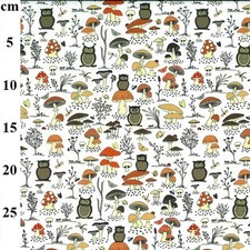 Polycotton Fabric Owls &