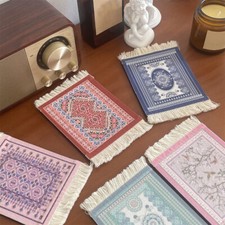 Wholesale Persian Carpet Woven Flower Coaster Merchants Cheap Mouse Pad Desk Mat