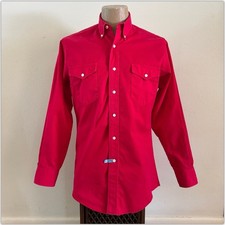 1990s Vtg WRANGLER Solid Red