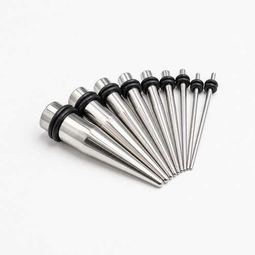 Surgical steel ear - surgical, taper