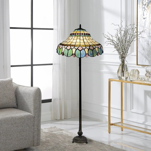 Tiffany style floor - tiffany, lamp