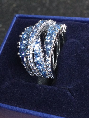 Genuine signed swarovski blue - genuine,