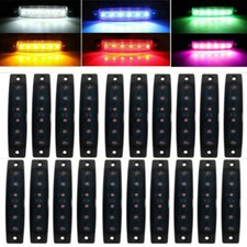 6 LED Smoked Side Marker Indicators Light Truck Trailer Boat Clearance 12/24V