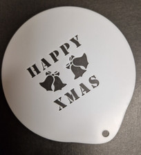 Happy Xmas Christmas Coffee Stencil Cappuccino Art Creative Barista Re-use