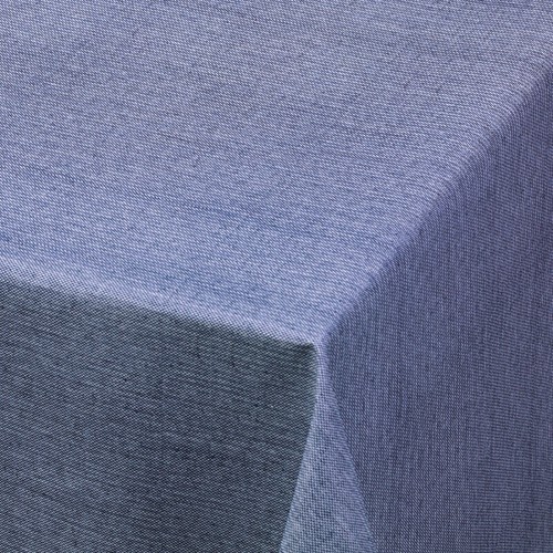 Plain linen look textured blue - plain,