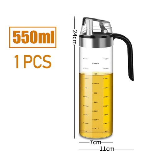 Clear glass olive - oil, pourer