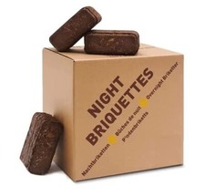 Night Briquettes 20KG | Slow Burn Fire Logs Up to 8H | Stove Firewood Pack of 20