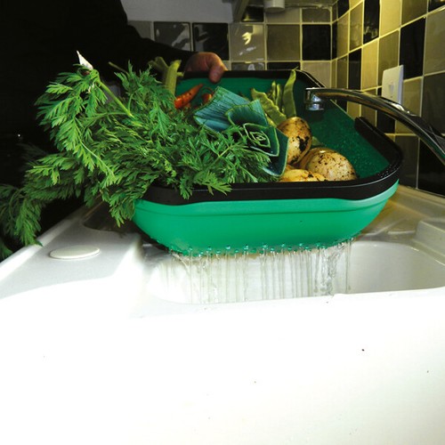 56cm colander trug green - 56cm,
