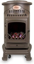 Gas Stove Heater Calor Provence Portable Flueless 3.4kw w/Regulator - Brown