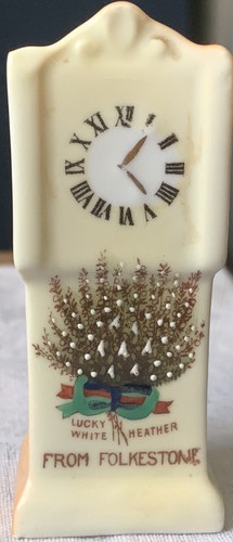 Vintage ceramic crested clock - vintage,