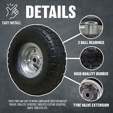 10" PNEUMATIC SACK TRUCK TROLLEY WHEEL BARROW TYRE TYRES WHEELS 4.10/3.5-4.0