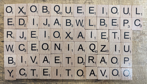 Wooden letters tiles - wooden,