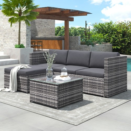 Shaped corner sofa glass - sofa,