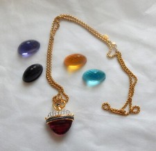 Joan Rivers Classic Collection Gold Tone Faberge Egg with Interchangeable Stones