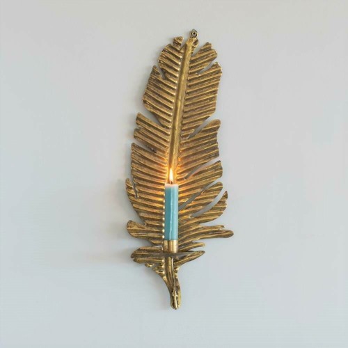 Gold feather wall - gold,