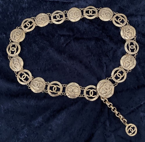 Gold vintage chanel belt - gold,